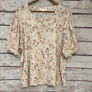 LC Lauren Conrad Multicolor Floral Top